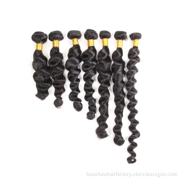18 Inch 100% Loose Wave Human Hair Bulk Extension,  Loose Curls Virgin Hair Weave Bundles